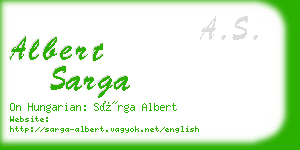 albert sarga business card